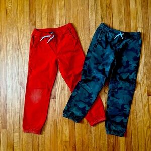 Lands’ End 5-6y pant lot, orange and camo
